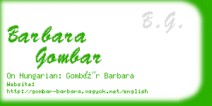 barbara gombar business card